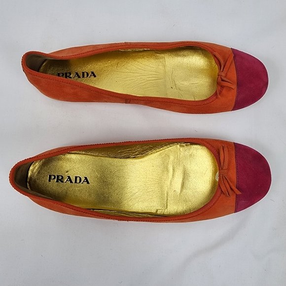 Prada Capsule Collection Pink Color Block Flat Prada Size 37.5 US 7.5 - Picture 5 of 8